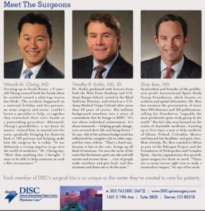 DISC, Dr. Woosik M. Chung, Dr. Timothy R. Kuklo, Dr. Shay Bess