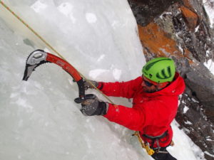 Erik Weihenmayer Ice climb, photo by Skyler Williams