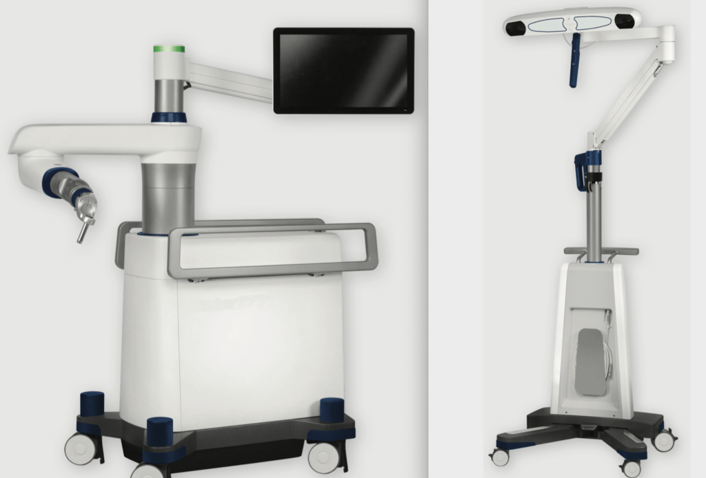 robotic-assisted navigation system to precisely place screws during spine surgery